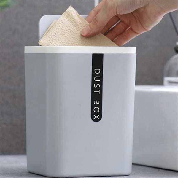 Mini Small Trash Can Desktop Waste Bin Home Table Plastic Office Supplies Dustbin