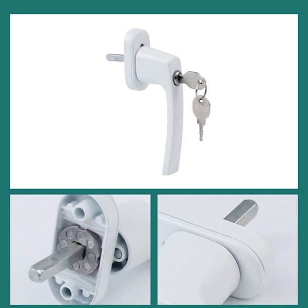 Reliable Set Easy to Use Lockable Window Handle Convenient Lockable Window Handle Balcony Door Handle