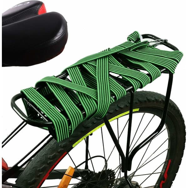 Bagage Bungee Reb Universal Elastisk Reb Holdbar med Kulstofstålkrog Velegnet til Cykler Elbiler 4M Grøn
