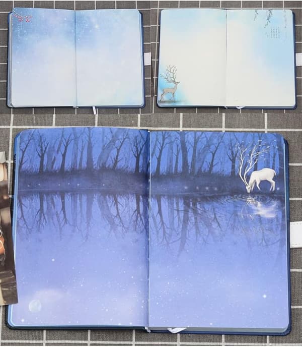 Magnetisk Spænde Farvet Side Studenterhåndbog Kassebog Notesbog Dagbog Bog Håndkonto Julegave Notesbog Sød (B 19x13cm)