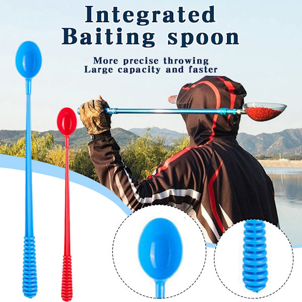 Bait Casting Spoon Portable Flexible Bait Casting Scoop for Lake Red Red