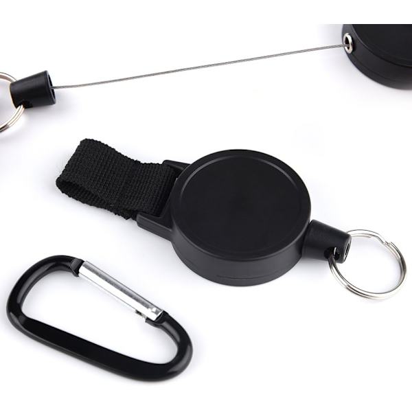 3-pack hopfällbara nyckelringar med kraftig infällbar design