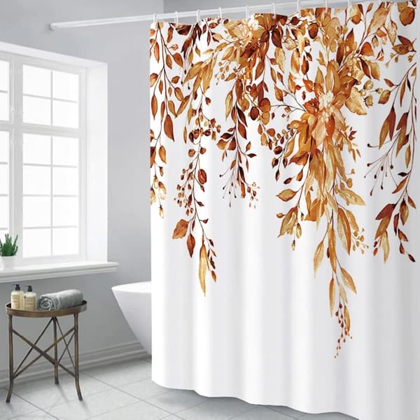 180x180cm (71\"x71\") Blomstret badeforhæng Vandtæt plantebadekåbe