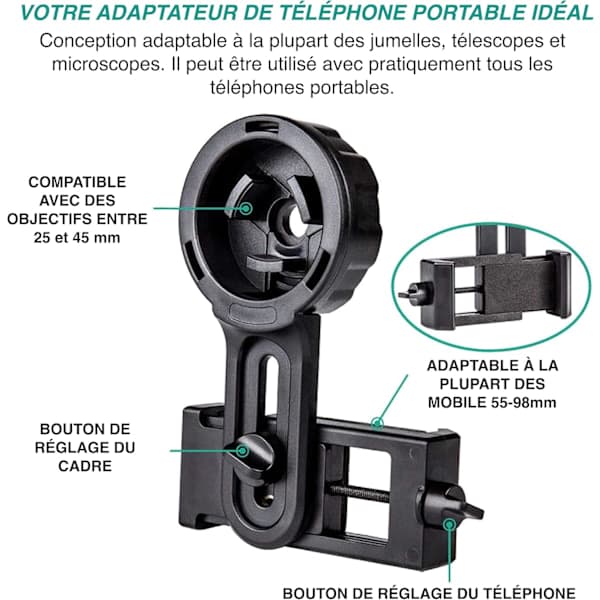 Telefonadapter Pro til kikkerter, monokularer, teleskoper og mikroskoper-XF9-