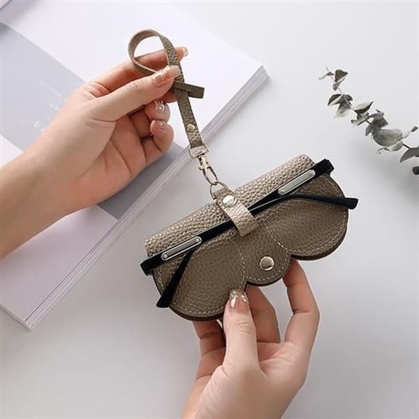 Brilleetui - Skinn - Solbrilleholder - Solid - Etui - Kvinner - Hardt - Skall - Briller - Beskyttelse - Luksuriøst