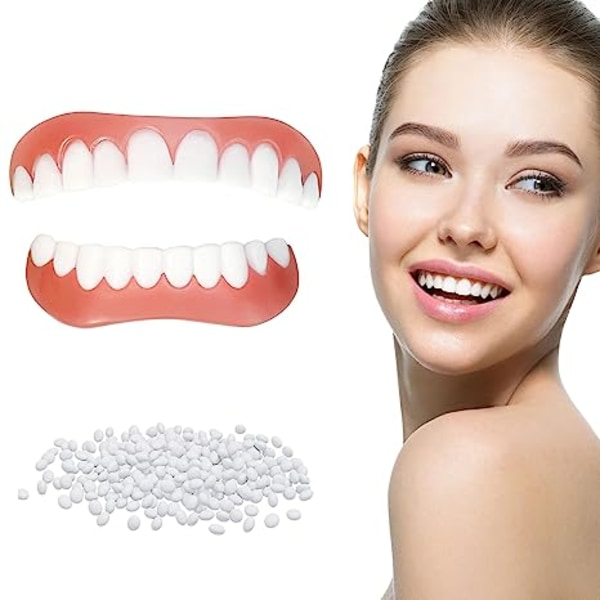 Tandproteser Tänder för över- och underkäke, natur och bekväm