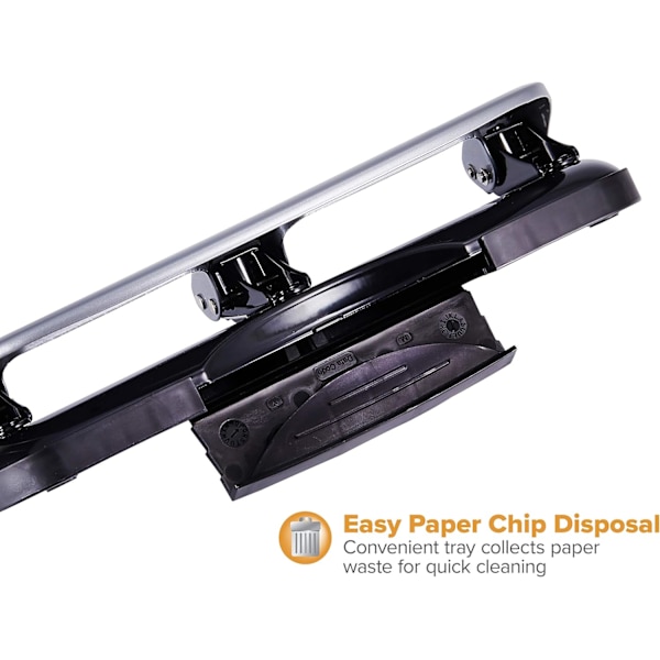 3-Hole Punch, 20 Sheet Capacity, Reduced Effort, Jam-Free Technology, Silver