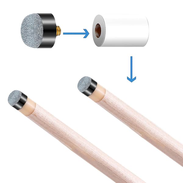 30 Pieces 12mm/13mm Billiard Cue Tips with Screw, Replacement Tips for Billiard Cue