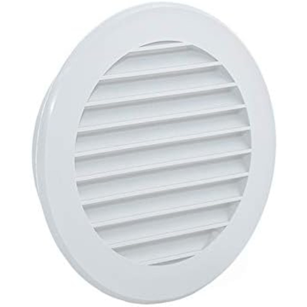Plastic Ventilation Grille - Insect Protection - White