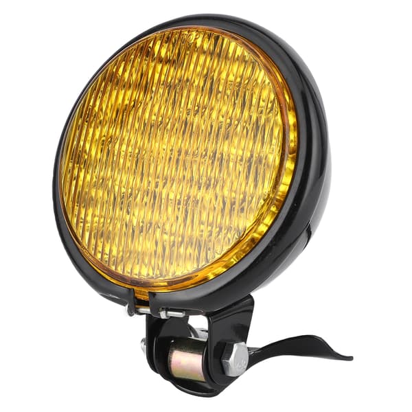 LED Headlight High/Low Beam Yellow Lens Waterproof LED Headlight Universal for 12V Motorcycle