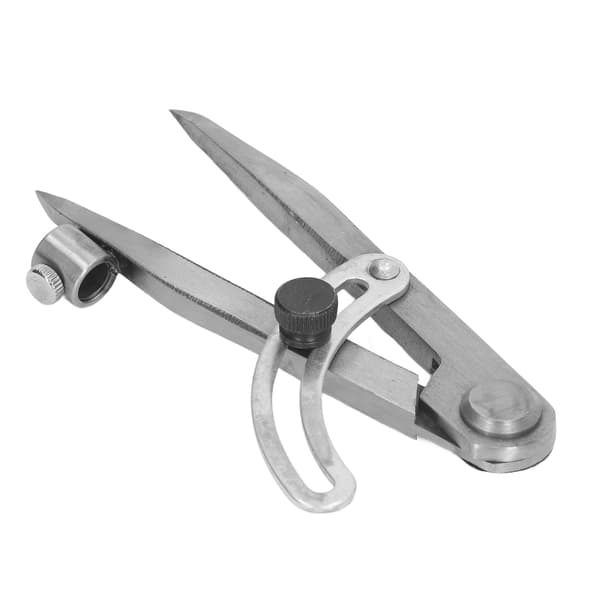 Compass Scriber Lockable Wing Divider Woodworking Metal Scribe Tool Draw Circles with Pen Holder 125mm
