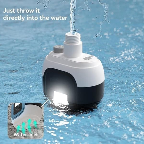 Portable Camping Shower with USB Charging – Electric Pump, LED Light_TF_TF