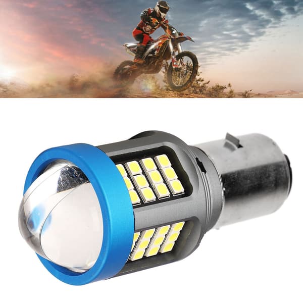 LED Motorcycle Headlight Bulb White High Brightness Wide Vision Aluminum Alloy Motorcycle Front Lamp Bulbs BA20D