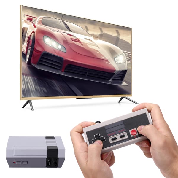 Minispillekonsol Gamepad Dobbeltcontroller med indbyggede 620 spil (100V-220V) Storbritannien