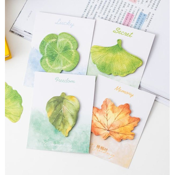 Creative Leaf-shaped Sticker N Times Sticker Paper INS Decoration Remember Note Message Sticker