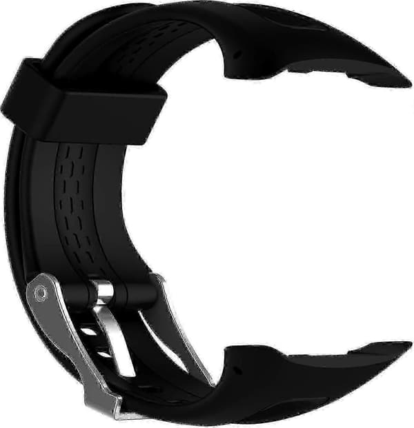 Silikone erstatningsrem til Garmin Forerunner 10/15 - Sort stor rem [DB]