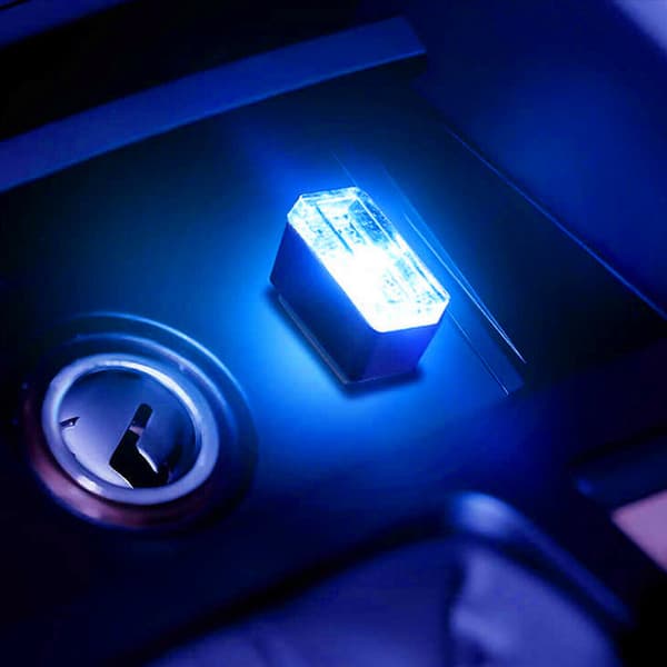 3x Mini USB LED Neon Atmosfære Ambient Lys for Bilens Interiør