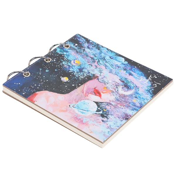 Sketch Paper Diary Notebook Drawing Coloring Book Stationery Dotted Line Ring-bound (White Cardboard)