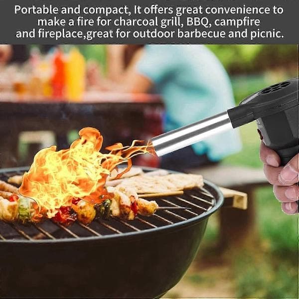 Batteridrevet BBQ-blæser til kulgrill, hurtig optænding, udendørs campingluftblæser