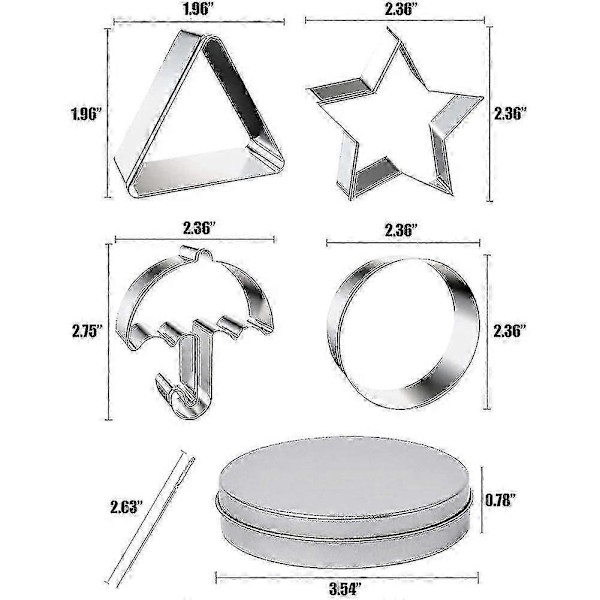24 st Squid Cookie Cutter Set, Med Plåtlåda Nål [db]