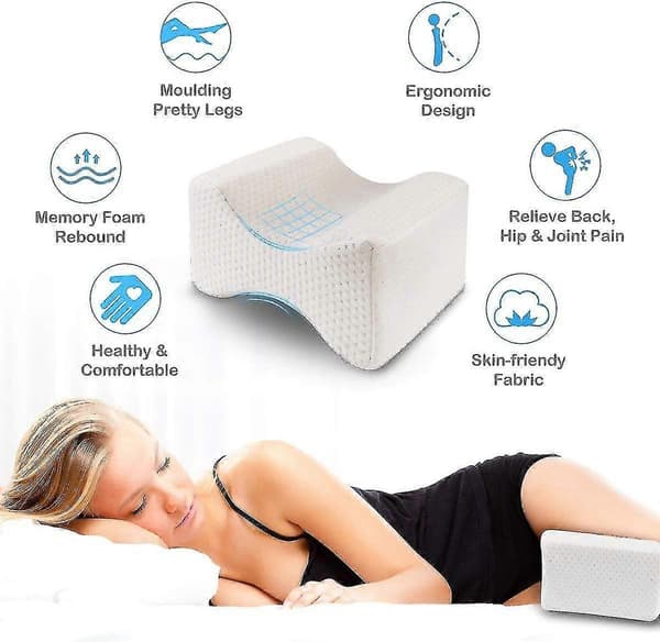 Knæpude til sidesovere Memory Foam Benpude til hoftesmerter