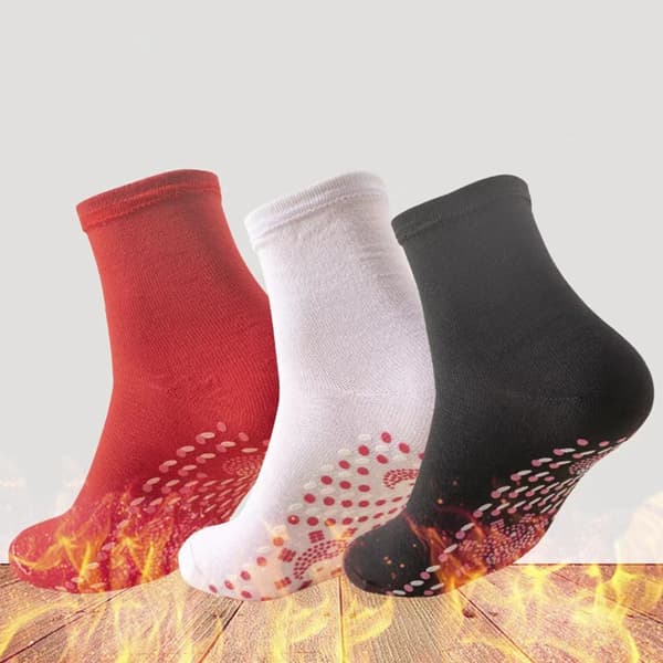 3-pack Tourmaline Self-Heating Socks Winter Warm Feet Comfortable