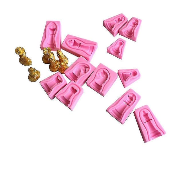 Schackform Silikoneform Fondantler Kagebagning Epoxyforme DIY Dekoration