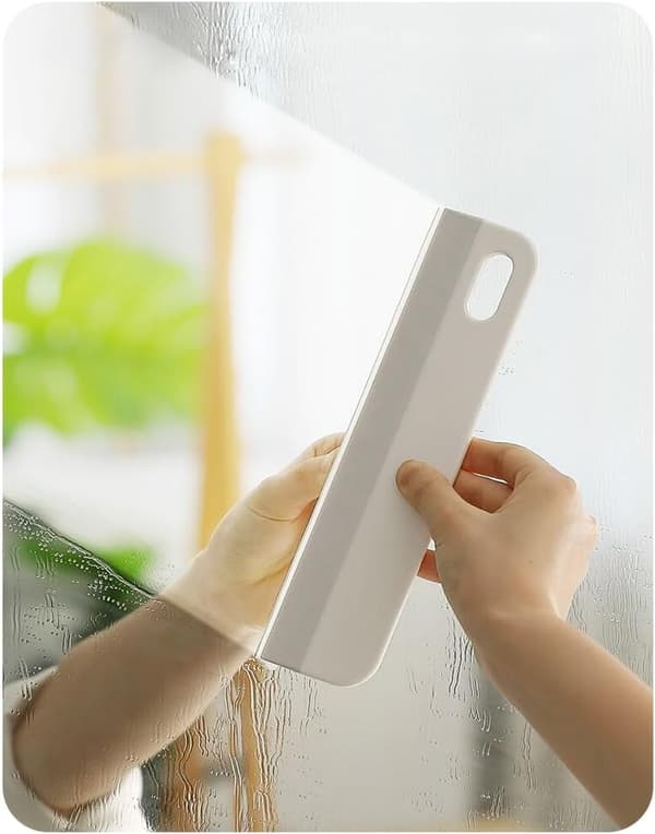 Mini Soft Rubber Squeegee Window Scraper Wiper Glass Cleaning Tool for Glass, Shower Door, Mirrors, Bathroom