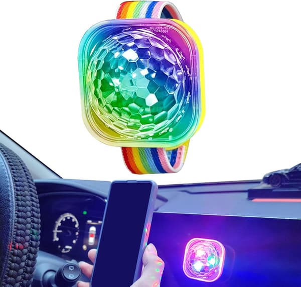 Luminous Bracelet - Portable Disco Light - USB Rechargeable Bracelet with Suction Cup (DB)