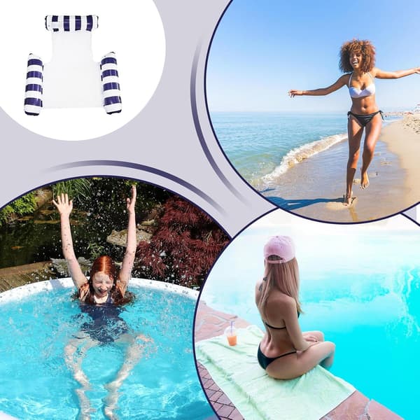 Floating Lounger, Inflatable Pool Hammock 4-in-1 Floating Lounger, Floating Hammock, Inflatable Mattress, Floating Bed for Water