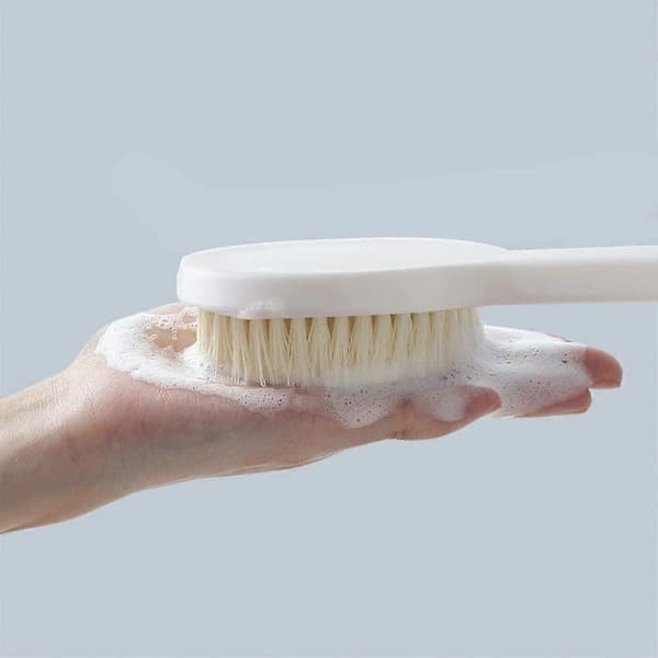 Body Brush Dry Brushing Bath Brush with Long Handle and Soft Bristles Back Scrubber Exfoliating Massage Improves Blood Circulation