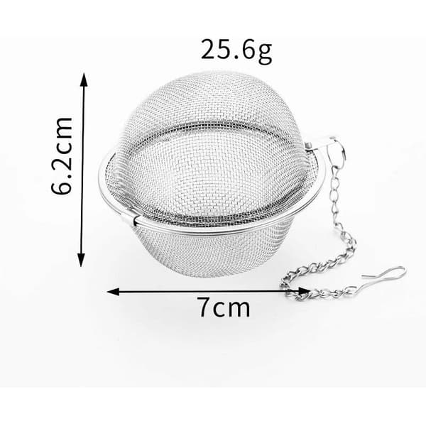 2 rustfri tebolde med gitter (ca. 6 cm) teholder te-diffuser rent te-afstand