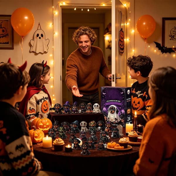 Julekalender Halloween Gravhund kalender nedtælling 24 dage -