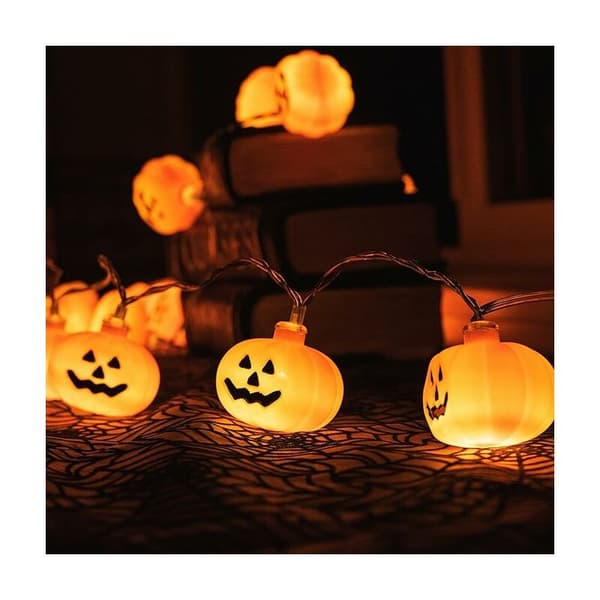 Dekorative Halloween græskar lyskæder Halloween græskar lyskæder 3,35 m 20 stk USB-drevne LED græskar lamper til Halloween fest