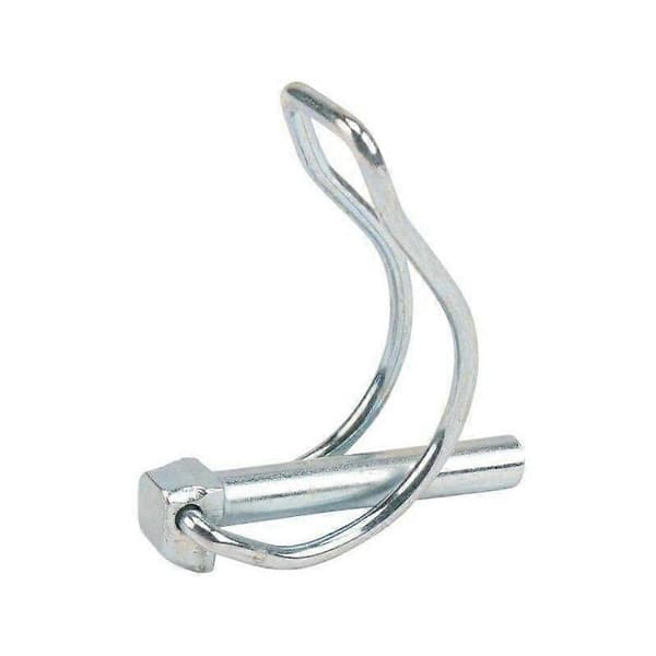 10 stk D-formede låsepinner, sikkerhetspinner i galvanisert karbonstål for hagegressklippere - 6 x 45 mm