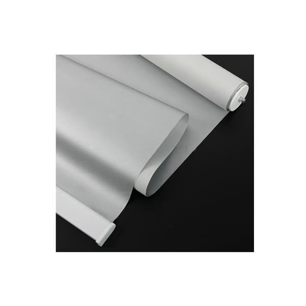 Blackout roller blind without drilling - (fabric width: 4 cm) - with silver coating, thermal insulation with accessories - grey - 35 cm x 160 cm