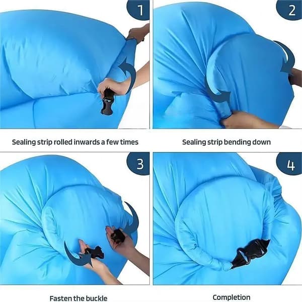 Ultralet pude stil doven sofa oppustelig sofa bærbar foldbar sovepose oppustelig sovesofa