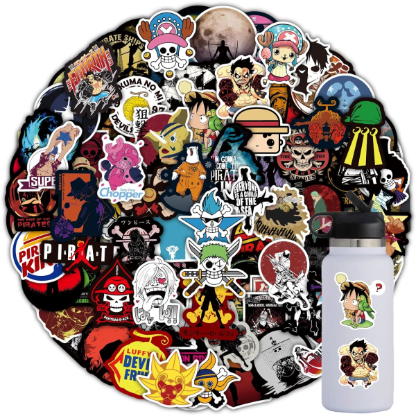 100 stycken One Piece klistermärken, japanska klassiska pirater äventyr tema Anime klistermärken DPiece