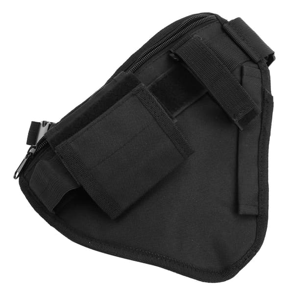 10.2x6.69 inch Walkie Talkie Portable Chest Bag Black with Adjustable Strap