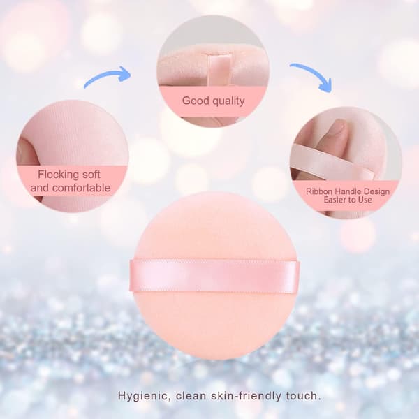 Cosmetic Soft Sponge Puff Makeup Tool, 8.6cm, 8-pack