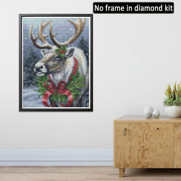 30x40cm/ 12x16 tommer 5D Diamantmaleri Hjort, DIY Diamantmaleri Chri