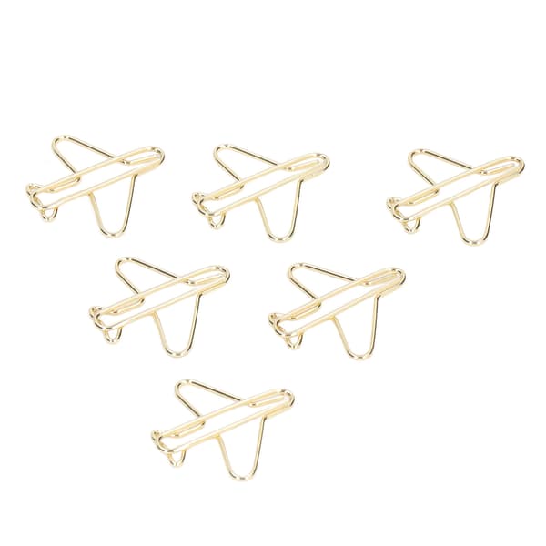 100 stk binders, bærbare, rustfritt stål, galvaniserte, gullfargede, flyformede metallbinders, for kontor, hjem