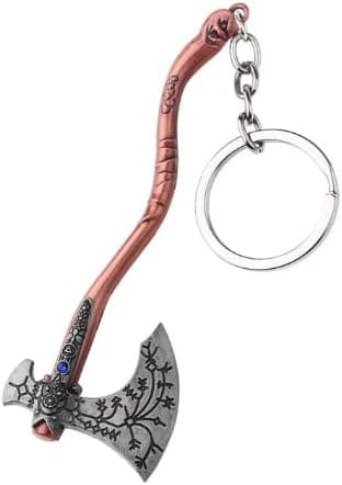 God Of War 4 Kratos Axe Keychains Exquisite Crystal Carved Pattern