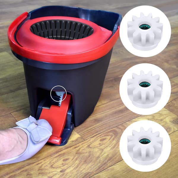 Sæt med 3 udskiftningsgear, en pedal og et envejs koblingsleje til Vileda eller O-Cedar mopper