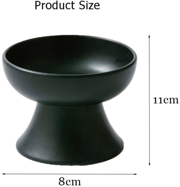 Ceramic Pet Bowl - Cat Bowl with High Legs - Protects Cervical Vertebrae - Pink Ceramic Cat Bowl