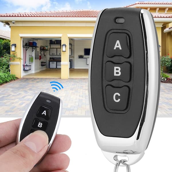 Wireless Universal 3-Button Metal Clone Remote Control Copy for Electric Gate Garage Door