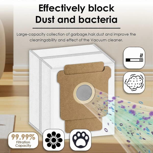 10 kpl Pölypussit iRobot Roomba 105 Combo 205 Dustcompactor Plus 405 Combo Plus 505 Combo Non Wove [DB]