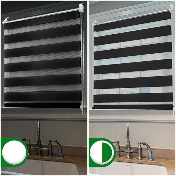 Duo Roller Blind Double Roller Blind Window Blind Grey Side Pull Blind Blackout Klemmfix without drilling 70x120cm