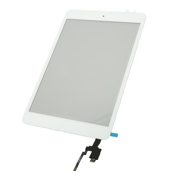 Tablet Touch Screen Replacement Tempered Glass Touch Screen Panel Digitizer with IC Button for Mini 3 White