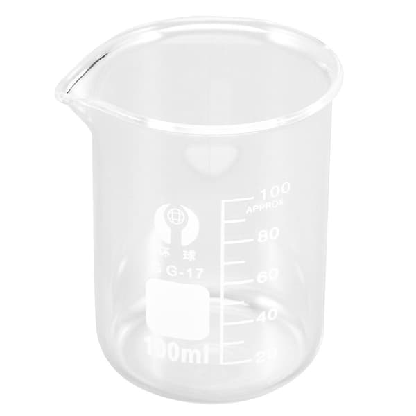 100ML Glass Beaker Premium Durable Graduated Household Kitchen Measuring Cup Drinking Water Beaker Chemistry Glassware